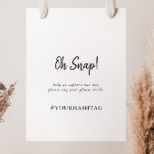 Modern Wedding Oh Snap-Zeichen Poster