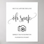 Modern Wedding Oh Snap-Zeichen Poster (Vorne)
