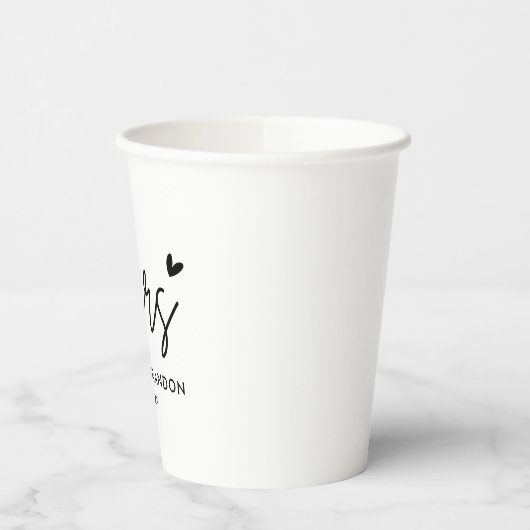 Modern Wedding Party Pappbecher (Links)