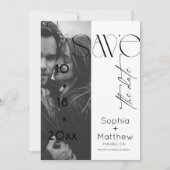 Modern  Wedding Photo Save The Date (Vorderseite)