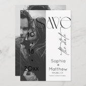 Modern  Wedding Photo Save The Date (Vorne/Hinten)