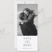 Modern Wedding Photo Save the Date with QR Code (Vorderseite)