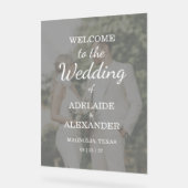 Modern Wedding Photo Wedding Acrylschild (Winkel)