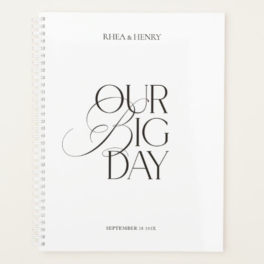 Modern Wedding Planner Notebook "Our Big Day" Planer (Vorderseite)