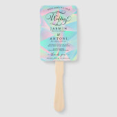 Modern Wedding Program Fans with Fächer (Vorderseite)