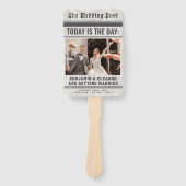 Modern Wedding Program Fans with Photo Fächer (Vorderseite)