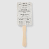 Modern Wedding Program Fans with Photo Fächer (Rückseite)