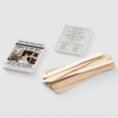 Modern Wedding Program Fans with Photo Fächer (Non-assembled)