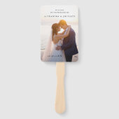 Modern Wedding Program Fans with Photo Fächer (Vorderseite)