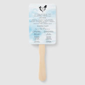 Modern Wedding Program Fans with Photo Fächer (Rückseite)