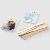 Modern Wedding Program Fans with Photo Fächer (Non-assembled)