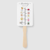 Modern Wedding Program Fans with Photo Fächer (Rückseite)