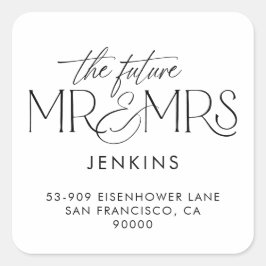 Modern Wedding Quadratischer Aufkleber