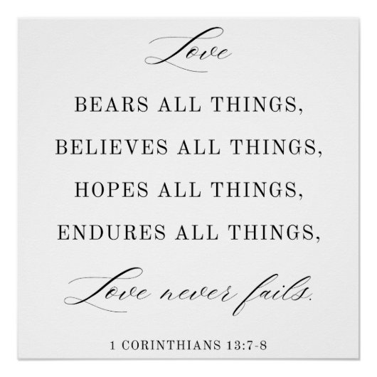 Modern Wedding Quote Backdrop Tapestry  Poster (Vorderseite)