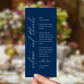 Modern Wedding Reception Dinner Thank You Card Programm
