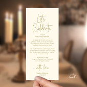 Modern Wedding Reception Dinner Thank You Card Programm