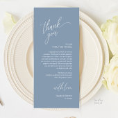 Modern Wedding Reception Dinner Thank You Card Programm