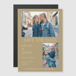 Modern Wedding Rett Date Gold Foto Rett Date Magneteinladung