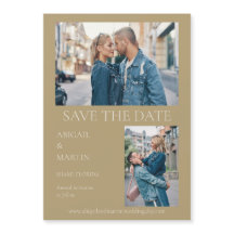 Modern Wedding Rett Date Gold Foto Rett Date