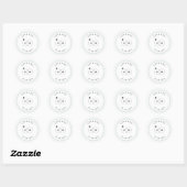 Modern Wedding Rings Monogram Save the Date Runder Aufkleber (Blatt)