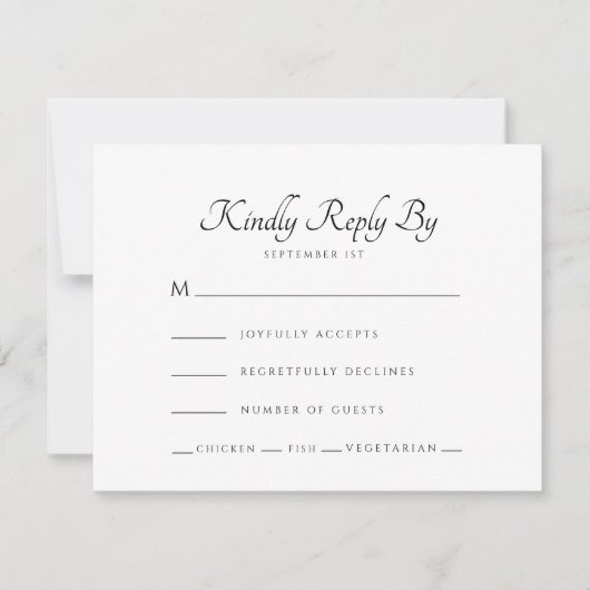 Modern Wedding RSVP (Vorderseite)