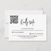 Modern Wedding RSVP Card with QR Code Karte (Vorderseite)