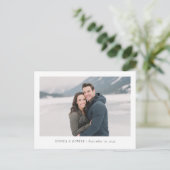 Modern Wedding RSVP Deadline Reminder Postkarte (Stehend Vorderseite)