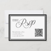 Modern Wedding RSVP with QR code Card Karte (Vorderseite)