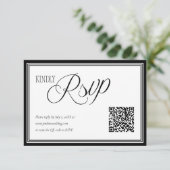 Modern Wedding RSVP with QR code Card Karte (Stehend Vorderseite)