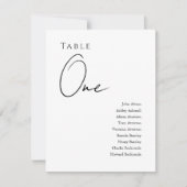 Modern Wedding Seating Chart, Minimalist Card  Einladung (Vorderseite)