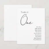 Modern Wedding Seating Chart, Minimalist Card  Einladung (Vorne/Hinten)