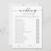 Modern Wedding Shoe Game Einladung (Vorderseite)