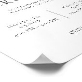 Modern Wedding Shuttle Service Sign Poster (Ecke)