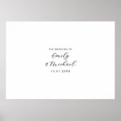 Modern Wedding Signature Guest Book Poster (Vorne)
