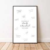 Modern Wedding Signature Guest Book Poster