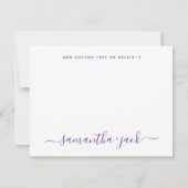 Modern Wedding Stylish Script Elegant Minimalist Mitteilungskarte (Vorderseite)