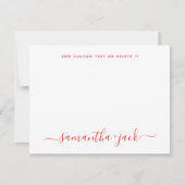 Modern Wedding Stylish Script Elegant Minimalist Mitteilungskarte (Vorderseite)