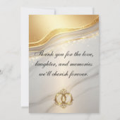 Modern Wedding Thank You Card Dankeskarte (Rückseite)