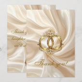 Modern Wedding Thank You Card Dankeskarte (Vorne/Hinten)