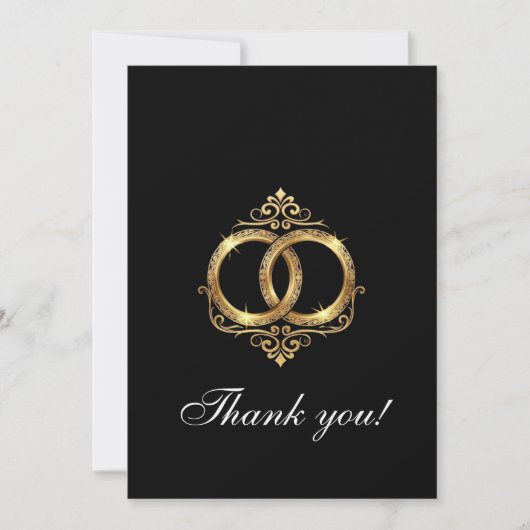 Modern Wedding Thank You Card Dankeskarte (Vorderseite)