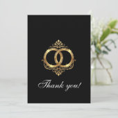 Modern Wedding Thank You Card Dankeskarte (Stehend Vorderseite)