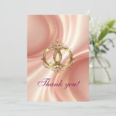Modern Wedding Thank You Card Dankeskarte (Stehend Vorderseite)