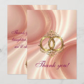 Modern Wedding Thank You Card Dankeskarte (Vorne/Hinten)
