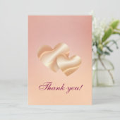 Modern Wedding Thank You Card Dankeskarte (Stehend Vorderseite)