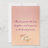 Modern Wedding Thank You Card Dankeskarte (Rückseite)