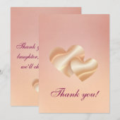 Modern Wedding Thank You Card Dankeskarte (Vorne/Hinten)