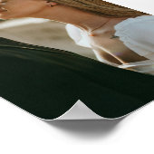 Modern Wedding Vows Minimalistic Script 2-Photo Poster (Ecke)