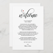 Modern Wedding Welcome and Itinerary card v1 Programm (Vorne/Hinten)