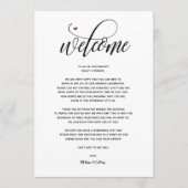 Modern Wedding Welcome and Itinerary card v1 Programm (Vorderseite)
