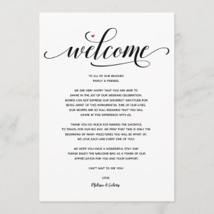 Modern Wedding Welcome and Itinerary card v25 Programm